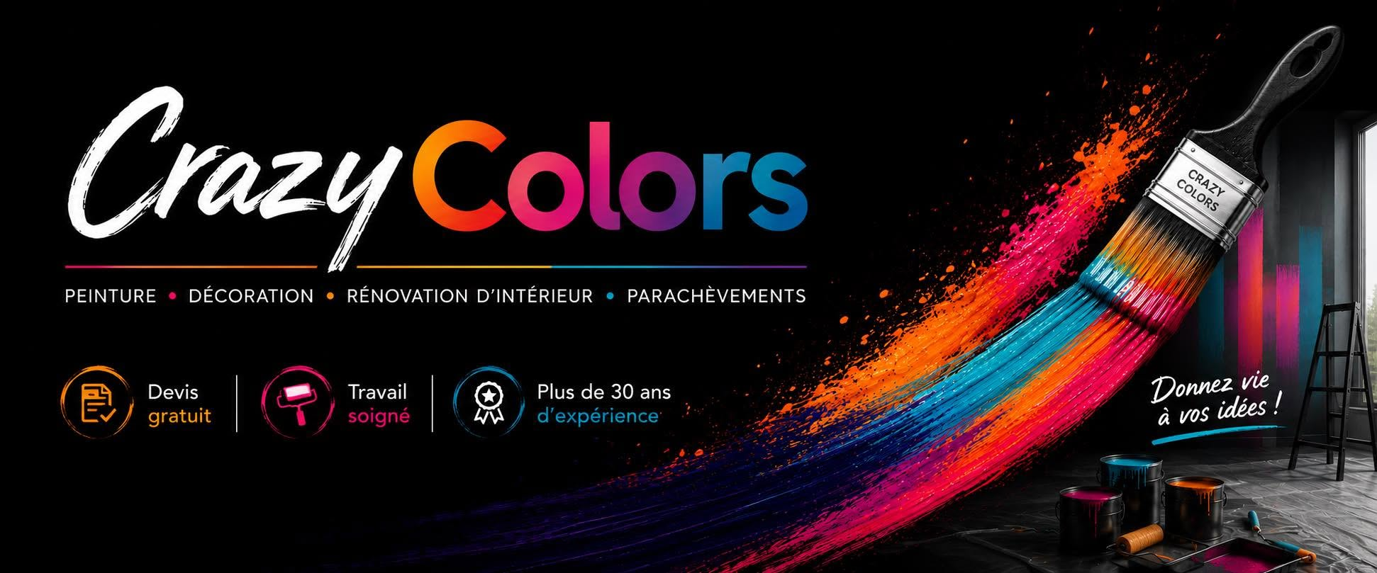 CrazyColors — peinture, décoration, rénovation d’intérieur et parachèvements